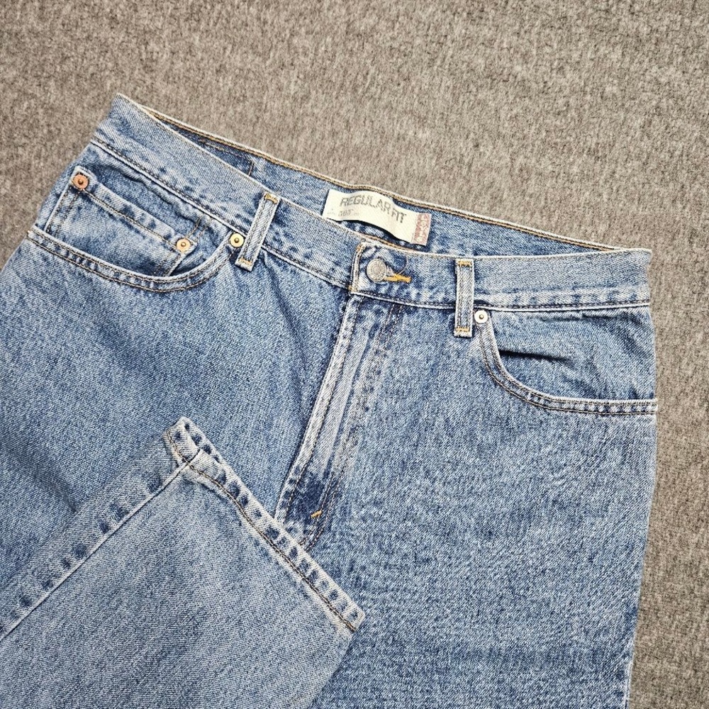 Levi's 505 Regular Fit Jeans Mens 32x30 Blue Light Wash Straight Leg Denim